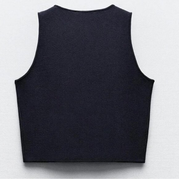 ZARA KNIT CROP TOP - Picture 5 of 9